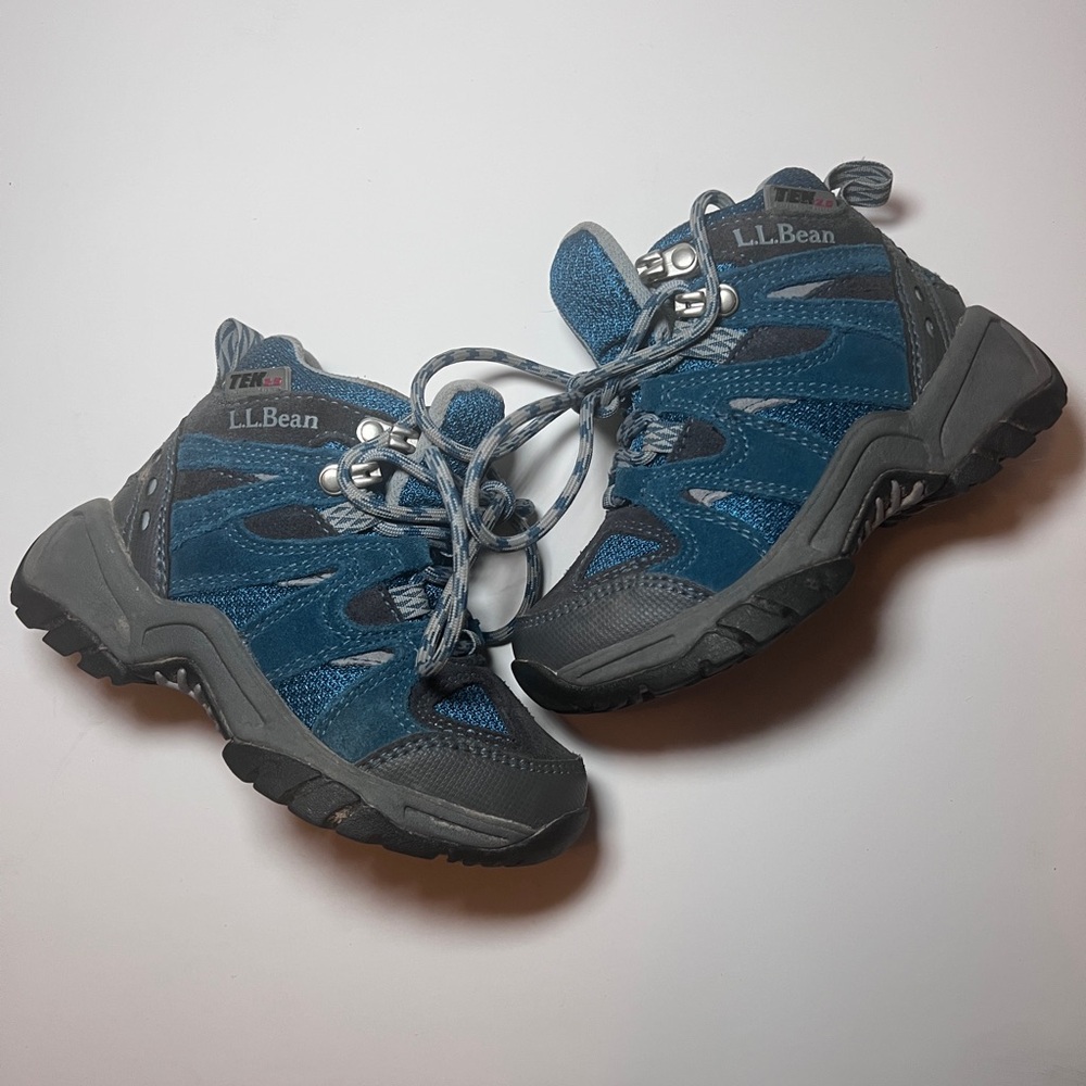 L.L. Bean Kids' Size 11 Trail Model Hikers Blue Hiking Boots Shoes